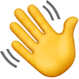 waving hand emoji